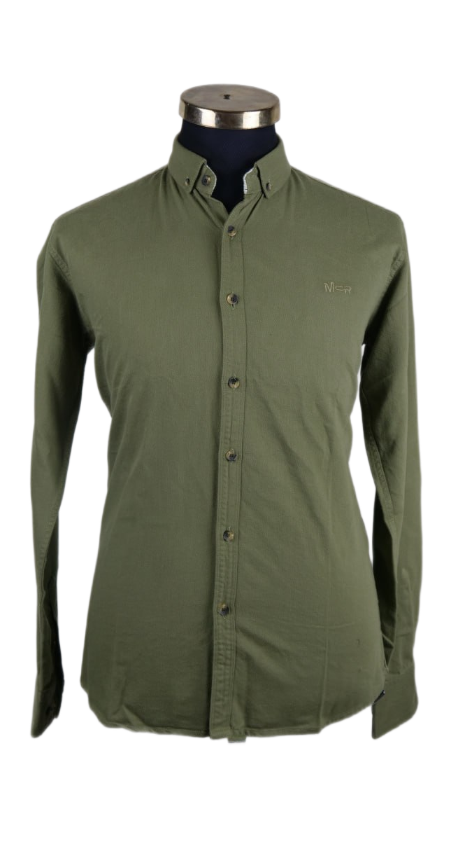 پیراهن مردانه mcr کتان سبز زیونی